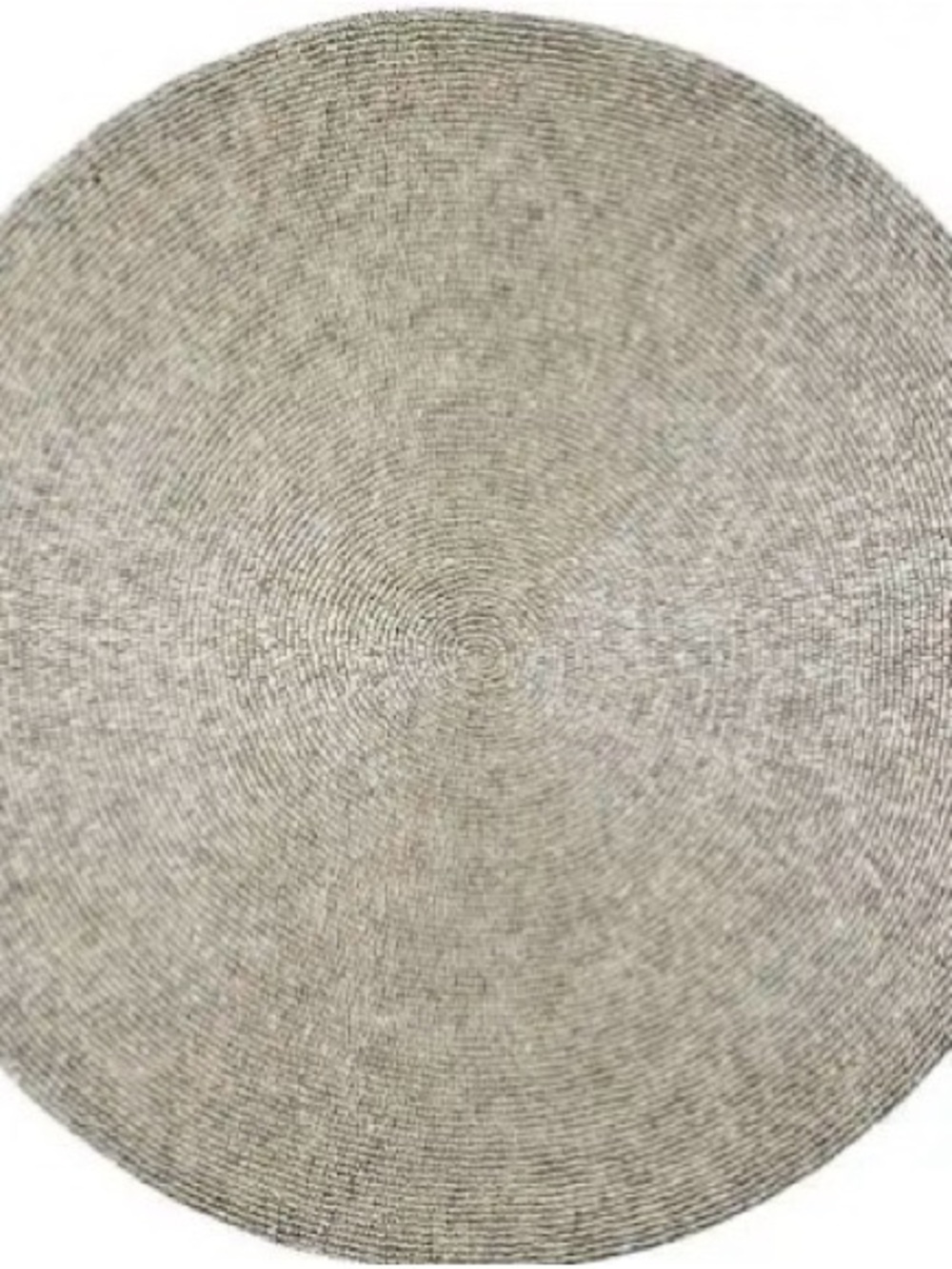 Kim Seybert Round Woven Place Mat - Gray/Silver